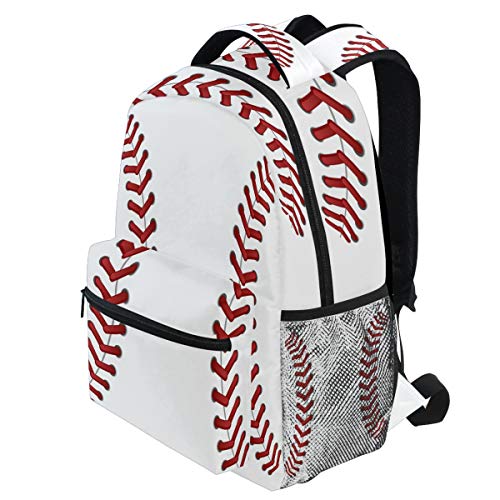 Oarencol Sport Baseball Softball Pattern Backpacks School Book Travel College Shoulder Bag