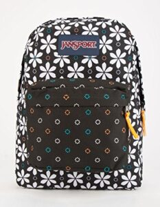 jansport t501 superbreak backpack 2014 winter collection (black floral geo)