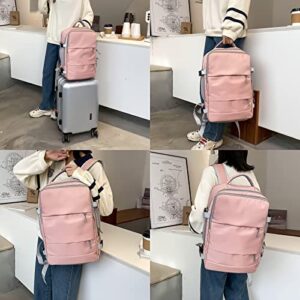 Travel Backpack Purse for Women, Duffel bag Waterproof Carry On Backpack Hiking Backpack (1_3 Pink)