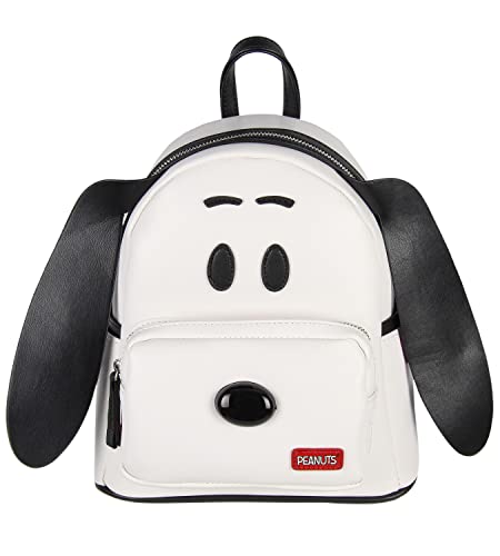 Peanuts Classic Comic Character Face Snoopy Zippered Mini Small Backpack Bag