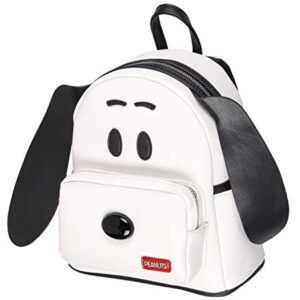 Peanuts Classic Comic Character Face Snoopy Zippered Mini Small Backpack Bag