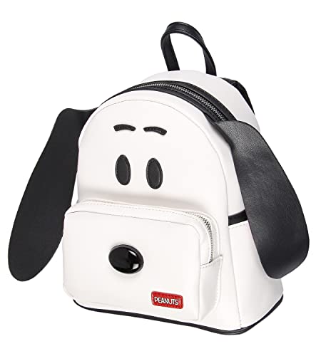 Peanuts Classic Comic Character Face Snoopy Zippered Mini Small Backpack Bag