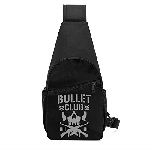 Sling Backpack,Travel Hiking Daypack Pattern Rope Crossbody Shoulder Bag New Bullet Club Printed