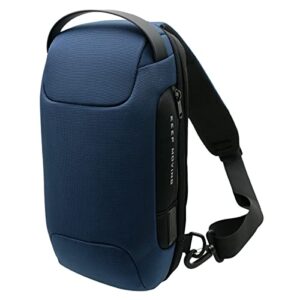 tdr venus navy blue casual crossbody day pack backpacks waterproof chest bag with usb charging port anti theft sling bag shoulder bag for men (navy blue)