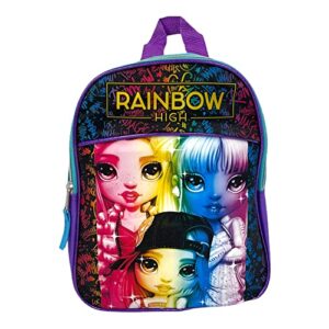 rainbow high dolls mini backpack purse for girls & toddlers – 9 inch