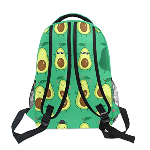 SUABO Funny Avocado Laptop Backpack for School Students Tablet Travel School Bag for Teens Boys Girls