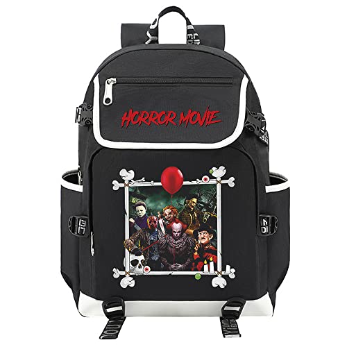 DIOMMELL Horror Movie Canvas Capacity Cute Backpack Bag Back to School Gift