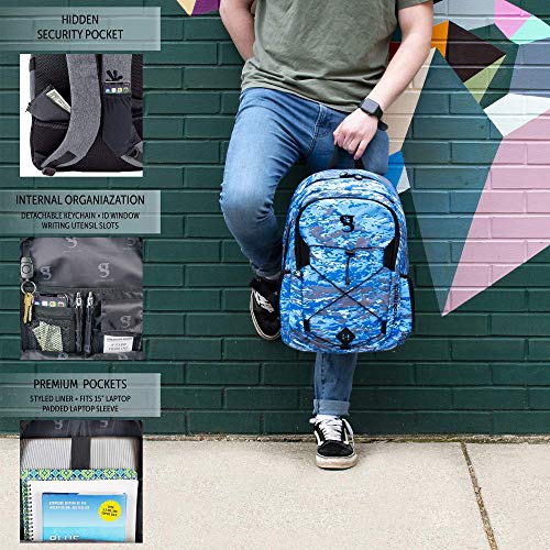 geckobrands Impact Backpack, Ocean geckoflage