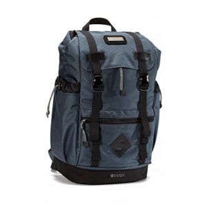 GOBI Getaway Men Woman Unisex Heavy Duty Hiking Travel Carry-On Laptop Backpack, Gunmetal Blue Color With Black Webbing