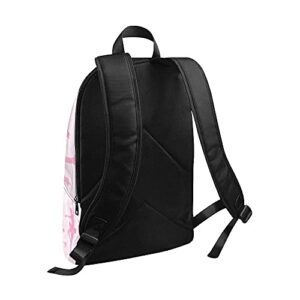 Ballerina Ballet Dancing Pink Flowers Personalized Backpack for Teen Boys Girls ,Custom Travel Backpack Bookbag Casual Bag with Name Gift, 11.8inch(L) x 5.51inch(W) x 17.72inch(H)