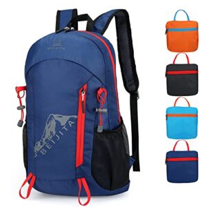 beijita 20l lightweight foldable backpack small hiking backpack women men camping outdoor packable daypack travel backpack, waterproof day packs backpacks hiking(dark blue)