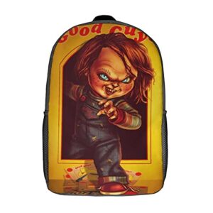 lybaihosi childs play chucky fashion laptop backpack comfort backpack casual sports 3d print lightweight rucksack daypack – 17 inch