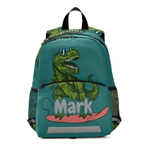 Dinosaur Custom Kid's Backpack Personalized Backpack with Name/Text Preschool Backpack Toddler Backpack for Girls Boys School Backpack for Girls with Chest Strap