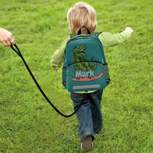 Dinosaur Custom Kid's Backpack Personalized Backpack with Name/Text Preschool Backpack Toddler Backpack for Girls Boys School Backpack for Girls with Chest Strap