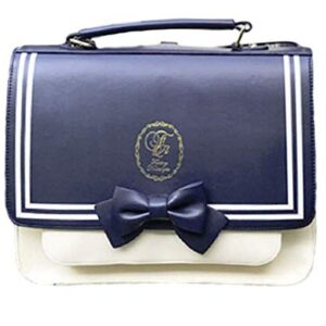 GK-O Japanese JK School Uniform Bookbag Backpack Cosplay Handbag Vintage Shoulder Bag (Blue)