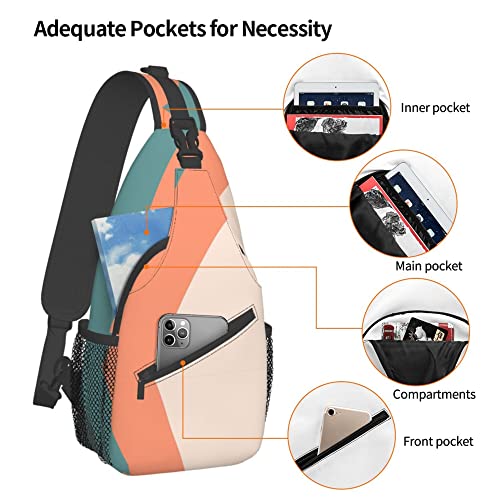 DTBAOTID Sling Bag Crossbody Shoulder Chest Travel Backpack For Women & Men,Lightweight Shoulder Chest Hiking Daypack