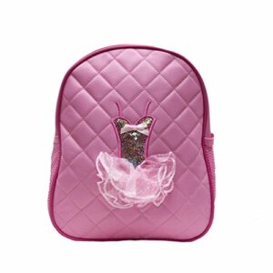 princess quilted tutu dance backpack, light pink