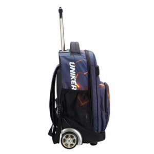 UNIKER Rolling Backpacks for Teens,Duffel Bag for Travel Backpack with Wheels,Trolley School Bag with Pencil Case,Carry on Suitcase