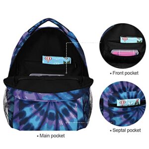 ALAZA Tie Dye Bule Unisex Schoolbag Travel Laptop Bags Casual Daypack Book Bag