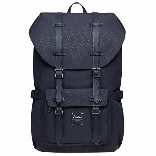 KAUKKO Laptop Travel Backpack, Outdoor Rucksack Fits 15.6 Inch Laptop(18-Black)