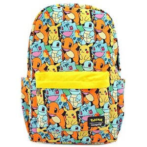 loungefly x pokemon starters aop nylon backpack