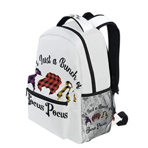 SWADAZA Halloween School Backpack Hocus Pocus School Book Bags Bookbags, Travel Laptop Backpack College School Computer Bag Hiking Camping Casual Daypack