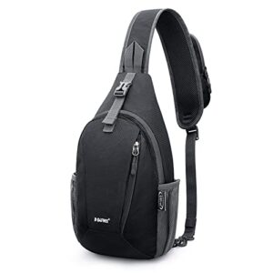 g4free rfid sling bag crossbody sling backpack small chest shoulder backpack men women hiking outdoor(black)