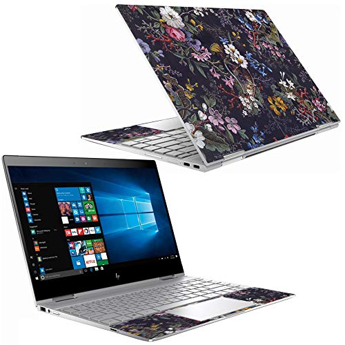 MightySkins Skin Compatible With HP Spectre x360 13" (2018) - Midnight Blossom | Protective, Durable, and Unique Vinyl Decal wrap cover | Easy To Apply, Remove, and Change Styles | Made in the USA