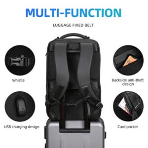 Waterproof backpack for Travel Flight Fits 17.3Inch Laptop&Men’s Crossbody Pack Fanny Pack Compact EDC Sling Bag Large Waist Bag Pack