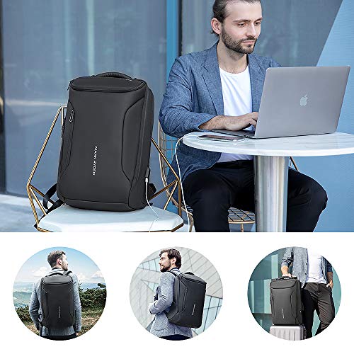 Waterproof backpack for Travel Flight Fits 17.3Inch Laptop&Men’s Crossbody Pack Fanny Pack Compact EDC Sling Bag Large Waist Bag Pack