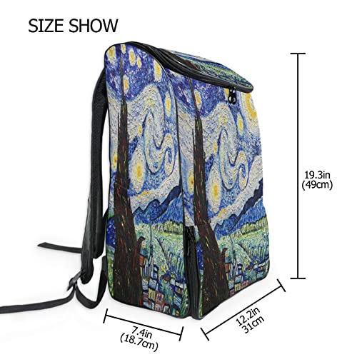 Travel Backpack Van Gogh The Starry Night Beach Gym Backpack For Men Or Women Outdoor Sports Big Carry On Bag