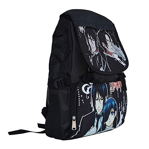 HAMIQI Anime Style Cosplay Black Butler Backpack Young Teens School Bag Fashion Casual Backpack Laptop Book Bag