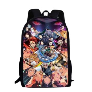 anime cartoon backpack demon slayer 17 inch lightweight backpacks 3d printing casual daypack travel backpack -2