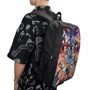 Anime Cartoon Backpack Demon Slayer 17 Inch Lightweight Backpacks 3D Printing Casual Daypack Travel Backpack -2