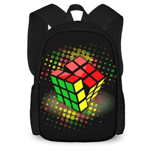 amrandom large capacity rucksacks, for colorful rubiks cube art multipurpose anti-theft carry on bag with padded straps, college school bookbag, travel hiking backpack, laptop backpack