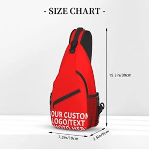 Custom Sling Bag Crossbody Bags Chest Bag For Men Women Design Your Own Personalized Shoulder Backpack Travel Bag Hiking Daypacks With Text Image Chest Sling Backpack Daypack Chest Package