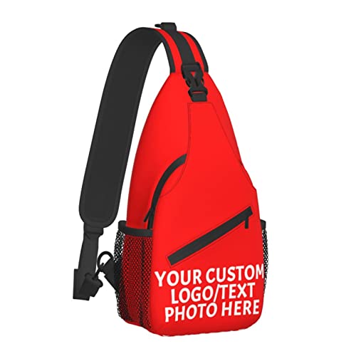 Custom Sling Bag Crossbody Bags Chest Bag For Men Women Design Your Own Personalized Shoulder Backpack Travel Bag Hiking Daypacks With Text Image Chest Sling Backpack Daypack Chest Package