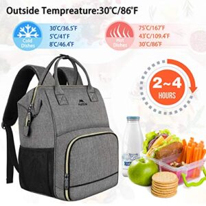 Lunch Backpack, Insulated Cooler Backpack Lunch Box Laptop Backpack with USB Port for Women Men, Toiletry Bag, Hanging Travel Makeup Bag for Women, Large Waterproof Cosmetic Bags Travel Organizer