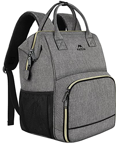 Lunch Backpack, Insulated Cooler Backpack Lunch Box Laptop Backpack with USB Port for Women Men, Toiletry Bag, Hanging Travel Makeup Bag for Women, Large Waterproof Cosmetic Bags Travel Organizer