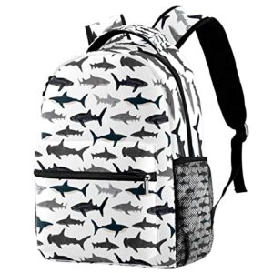 school backpack travel backpack,boy girl backpack,shark pattern,outdoor sports rucksack casual daypack