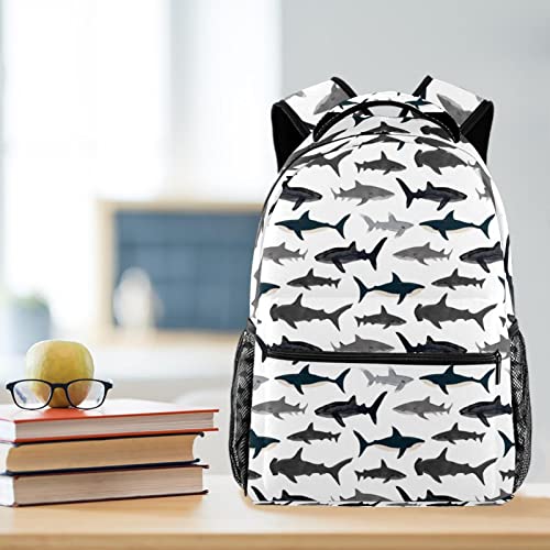 School Backpack Travel Backpack,Boy Girl Backpack,shark pattern,Outdoor Sports Rucksack Casual Daypack