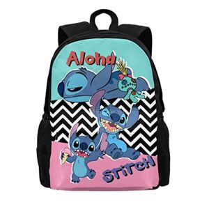 huayidehe cartoon backpack unisex large capacity casual bag cute lightweight multipurpose travel laptop backpack, black