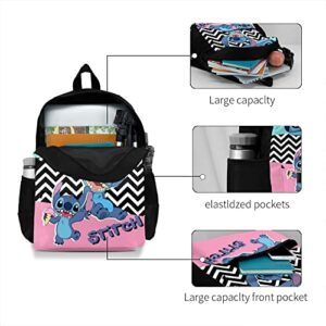 huayidehe Cartoon Backpack Unisex Large Capacity Casual Bag Cute Lightweight Multipurpose Travel Laptop Backpack, Black