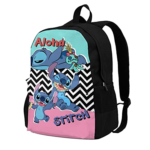 huayidehe Cartoon Backpack Unisex Large Capacity Casual Bag Cute Lightweight Multipurpose Travel Laptop Backpack, Black