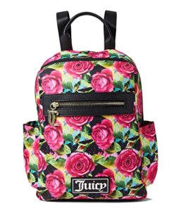 juicy couture good sport backpack malibu rose black multi/black one size