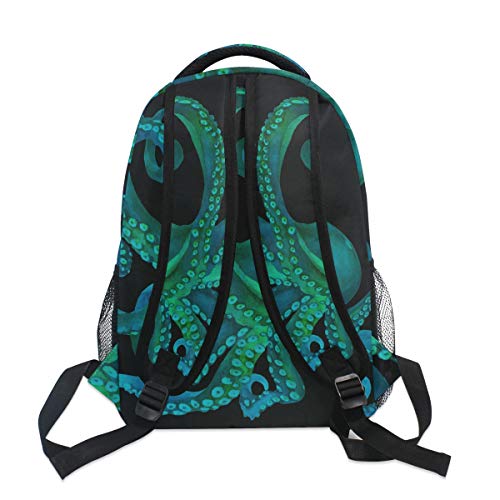 ALAZA Watercolor Octopus Large Backpack for Kids Boys Girls Student Personalized Laptop iPad Tablet Travel School Bag with Multiple Pockets