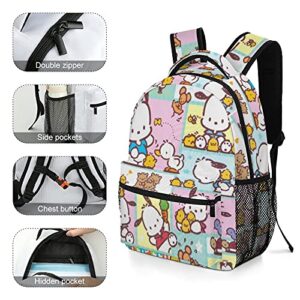 Poch-acco backpack schoolbag durable book bag suitable for men women​hiking camping picnic