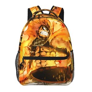 Fairy Tail Natsu Anime Backpack Leisure Laptop Backpack Girl Boy Lightweight Bag Travel Backpack Men And Women