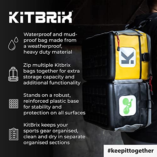 KITBRIX 3 Kit Bag Bundle - Gray, Red & Navy - Swimming, Cycling, Triathlon, Soccer, Gym, MMA, Running, Gym, Football, Soccer, Triathlon Transition, Obstacle Course Racing x3 Bag Set