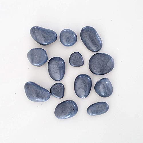 PolyPebbles Polished Composite Decorative Stones | Triple The Coverage of Natural Stone | 100% Recycled Materials + Nature Friendly | Won't Fade or Crack | Small (.5" - 1") Size | 2.4 Lbs White